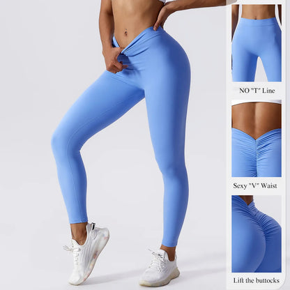 V-Waist Push-Up Leggings für Frauen